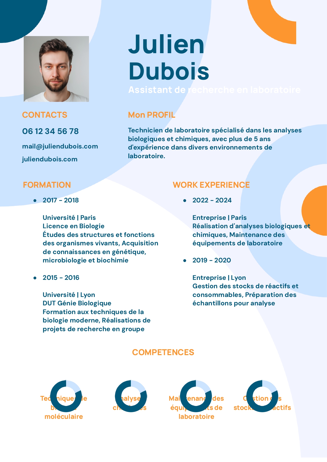 CV Technicien de laboratoire